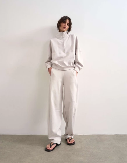 Спортивные брюки Topshop interlock clean barrel из камня stone