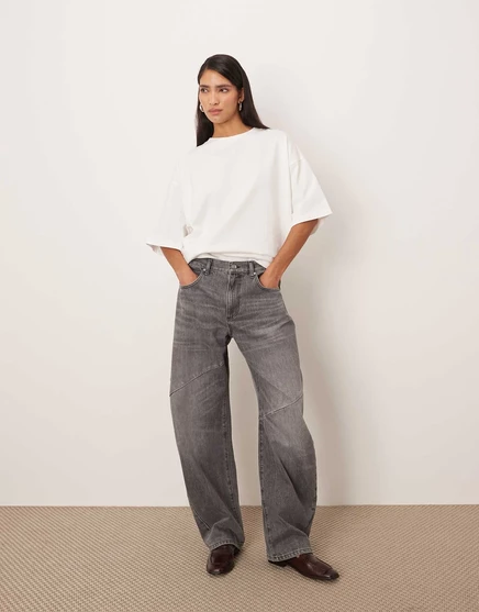 ОДЕНЬТЕ джинсы Tova swirl denim в стираный серый цвет washed gray