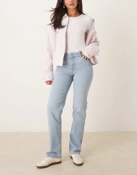 JJXX Красивые узкие прямые джинсы светло-голубого цвета light blue denim