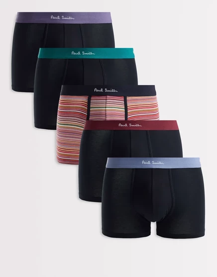 Боксерские трусы PS Paul Smith, 5 упаковок, в разноцветную полоску /фирменные полоски multi