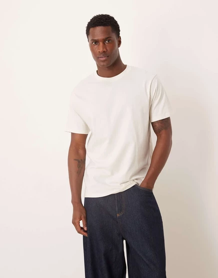 Мужская футболка ASOS Design Essentials, кремовая