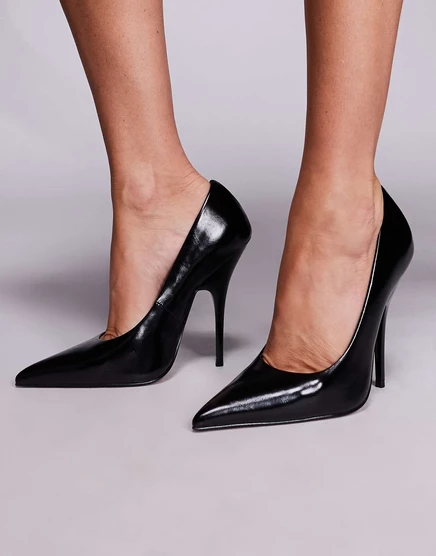 Черные туфли-лодочки на высоком каблуке Poison от ASOS DESIGN black