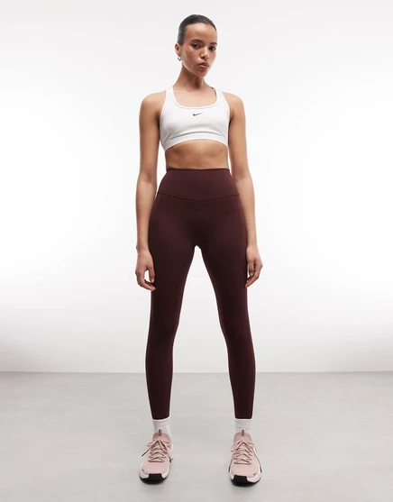 Женские леггинсы Nike Training One с карманами, бордовые