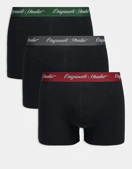 Мужские боксеры Jack & Jones 3 шт., черные