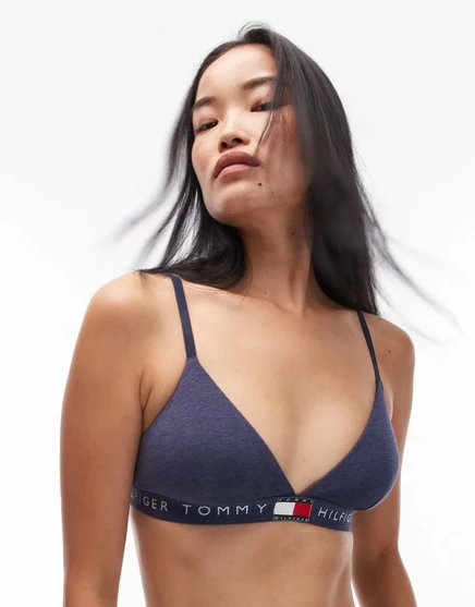 Треугольный бюстгальтер Tommy Hilfiger heritage из темно-синего вереска navy
