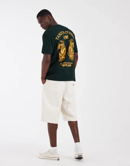 Непринужденная футболка ASOS DESIGN с изображением дракона и темно-зеленого скарабея