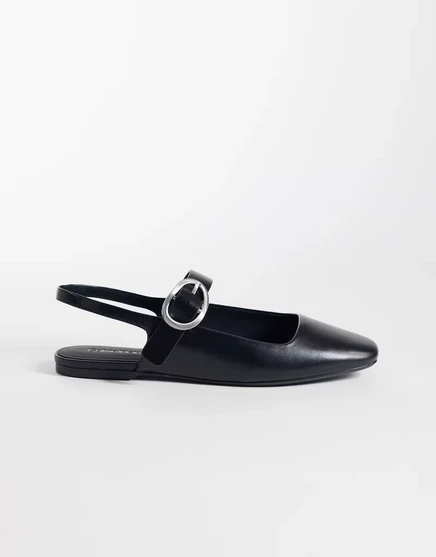 Женские балетки Calvin Klein с ремешком, черные