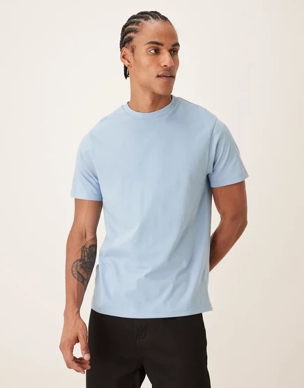 Мужская футболка ASOS Design Essentials, светло-голубая