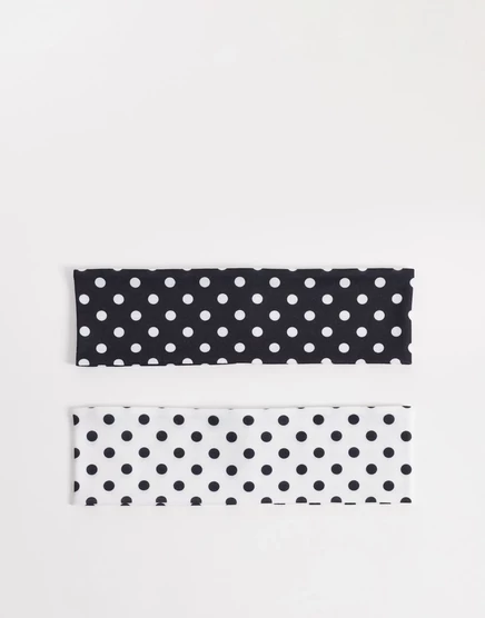 Женская повязка Reclaimed Vintage Polka Dot, черно-белая