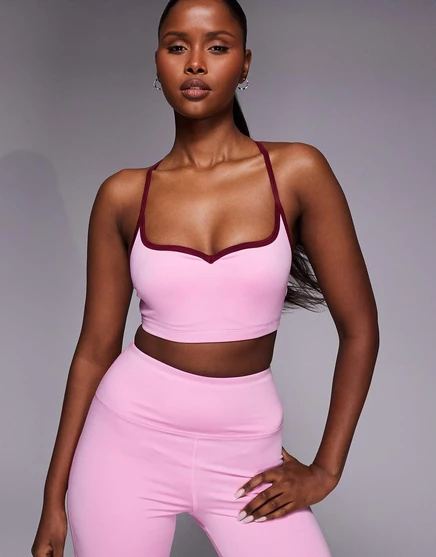 Женский бюстгальтер 4505 с вырезом-сердечком, розовый