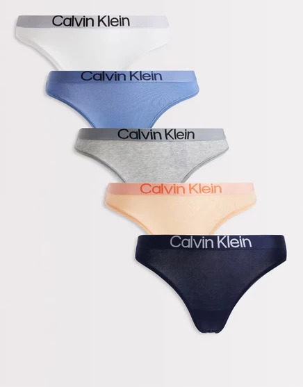 Женские стринги Calvin Klein Extra Soft Cotton набор 5 шт., разноцветные