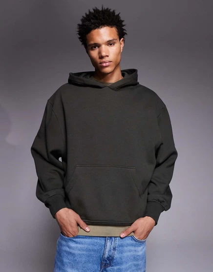 Мужское худи ASOS Design Premium 400 г/м², хаки