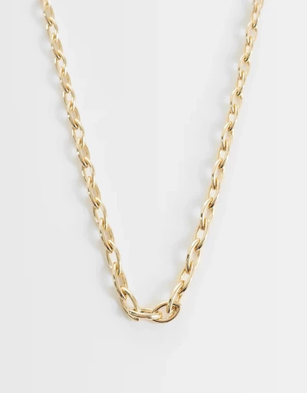 Мужская цепочка ASOS Design с овальными звеньями, золотистая
