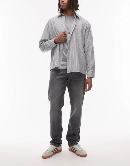 Джинсы Tommy Jeans Ryan с узкими прямыми штанинами серого цвета denim gray