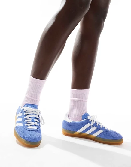 Сине-белые кроссовки adidas Originals Gazelle Indoor blue