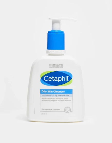 Очищающее средство для жирной кожи Cetaphil для комбинированной, жирной и чувствительной кожи, 236 мл