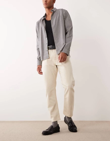 Мужские джинсы Jack & Jones Chris прямого кроя, кремовые