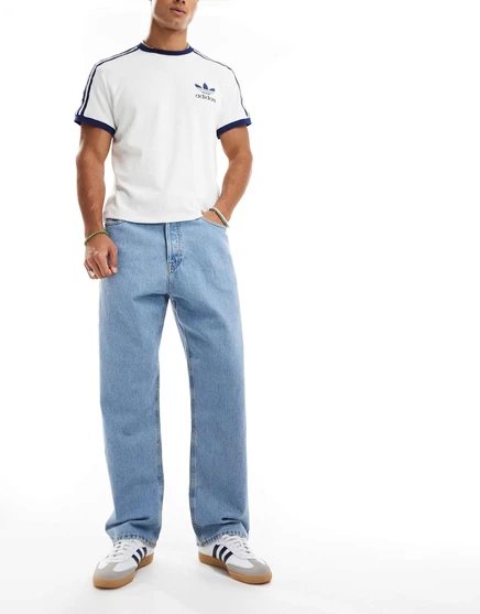Мешковатые джинсы Jack &Jones Alex светло-голубого цвета blue denim