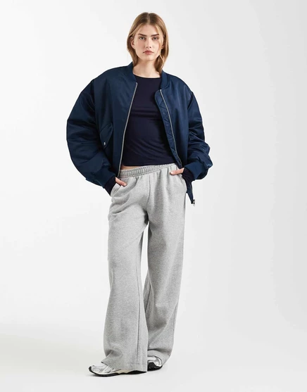 Дизайнерские спортивные брюки ASOS с широкими штанинами из серого вереска gray heather