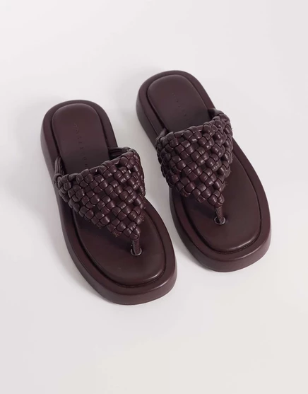 Женские сандалии ASOS Design Frederick, плетёные, бордовые