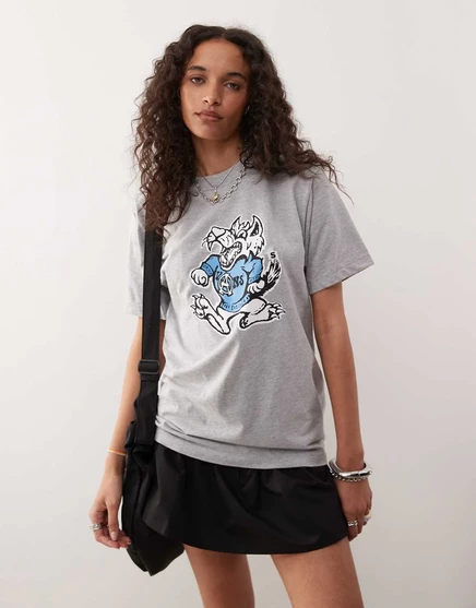 Футболка с принтом Vans Big Bad Wolf серого цвета gray