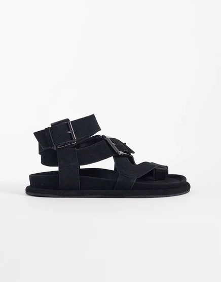 Женские сандалии ASOS Design Finley замшевые, черные