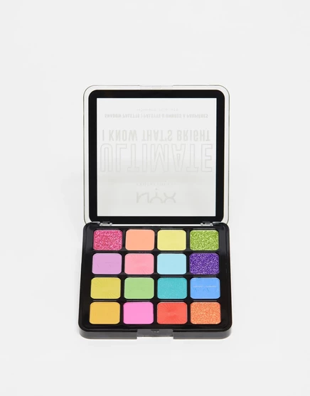 Палитра теней NYX Professional Makeup Ultimate Shadow Palette Vegan 16-Pan - Я знаю, что это ярко i know that's bright