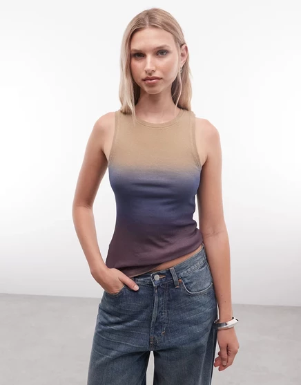 Майка для буднего дня с фиолетовым градиентом ombr purple