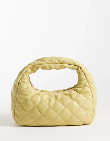 Женский стёганый клатч ASOS Design, сливочно-желтый