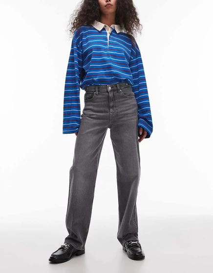 Джинсы Tommy Jeans Layla зауженного силуэта с прямыми штанинами черного цвета denim black