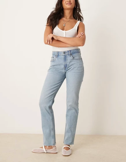 Женские джинсы Abercrombie & Fitch Curve Love, синие