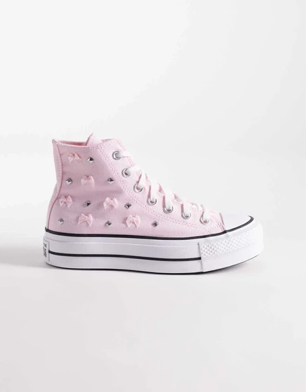 Женские кеды Converse Lift с бантом, светло-розовые