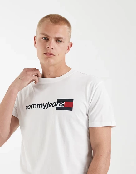 Мужская футболка Tommy Jeans с логотипом DNA, экрю