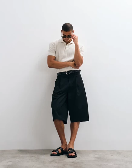 Мужские удлиненные шорты ASOS Design, черные