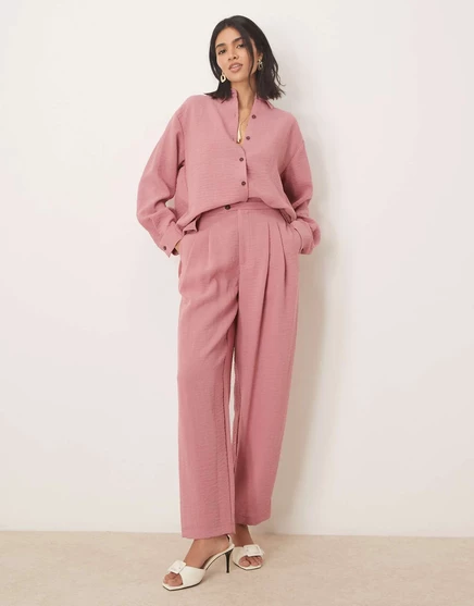 Зауженные брюки ASOS DESIGN tab detail пыльно-розового цвета - часть комплекта dusty pink