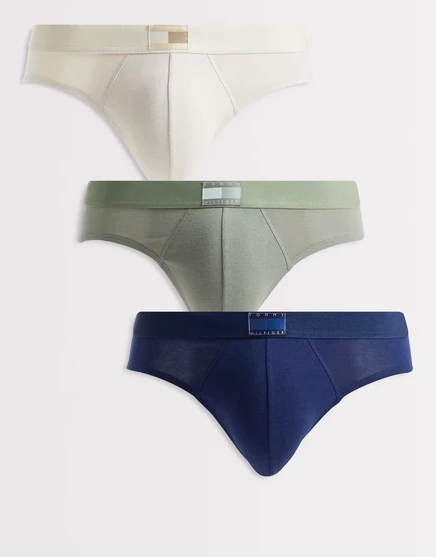 Мужские трусы-слипы Tommy Hilfiger Heritage, 3 шт., синий/кремовый/хаки