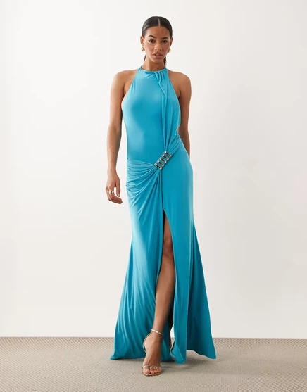 Женское макси-платье ASOS Design, бирюзовое