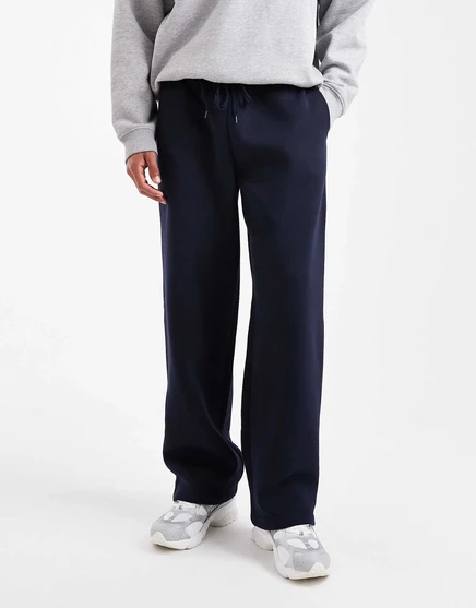 Широкие спортивные брюки ASOS DESIGN essentials темно-синего цвета navy