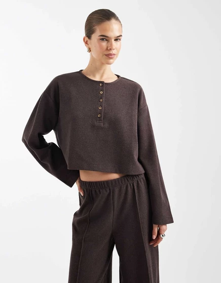 Женский henley‑топ Miss Selfridge с начесом