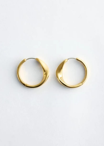 &amp;Other Stories витые серьги-кольца из золота gold