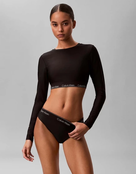 Черные плавки-бикини с логотипом Calvin Klein на поясе черный