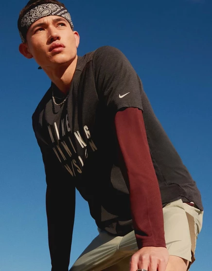Мужская футболка Nike Running Run Division, черная