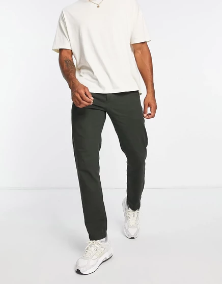 Брюки-чиносы Jack &Jones Intelligence ollie regular fit цвета хаки rosin
