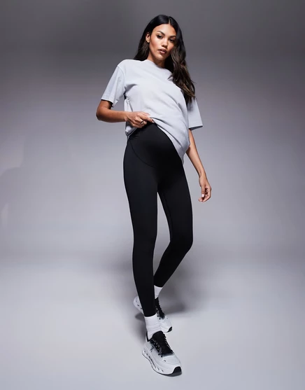 4505 Спортивные леггинсы для беременных Icon bum sculpt с внутренним карманом черного цвета  black