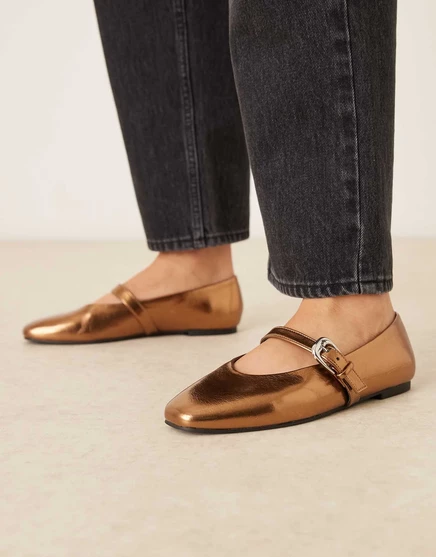 ASOS Балетки bronze