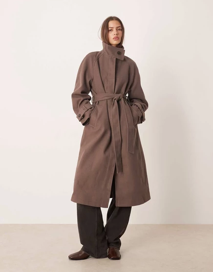 Женское пальто ASOS Design удлиненное, мокко