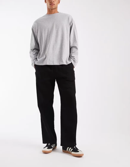 Мужские брюки Jack & Jones crinkle, чёрные