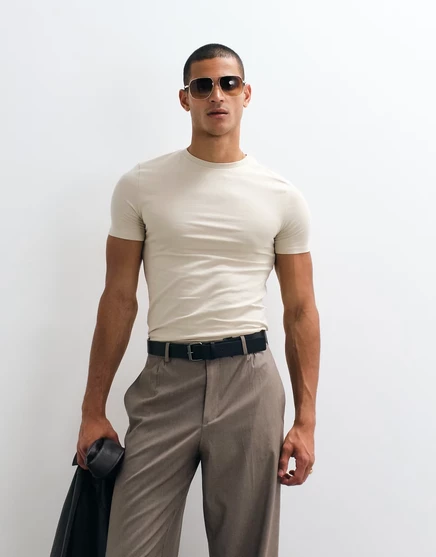 Мужская футболка ASOS Design, бежевая