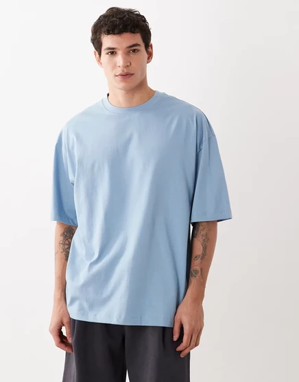 Мужская футболка ASOS Design свободного кроя, голубая