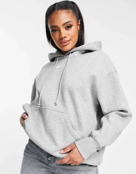 Серая толстовка оверсайз из флиса Nike Collection gray